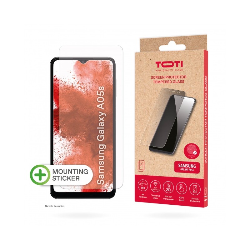 Toti Screen Protector Tempered Glass for Samsung Galaxy A05s - ekrano apsauga kaina
