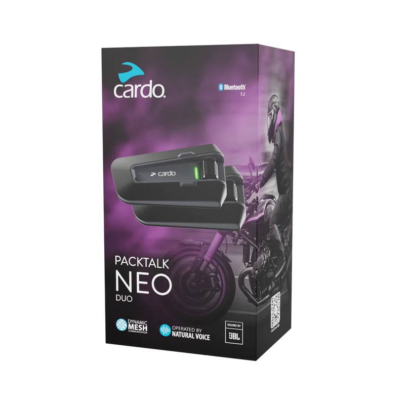Cardo Packtalk Neo Duo - motociklininkų pasikalbėjimo įranga atsiliepimas