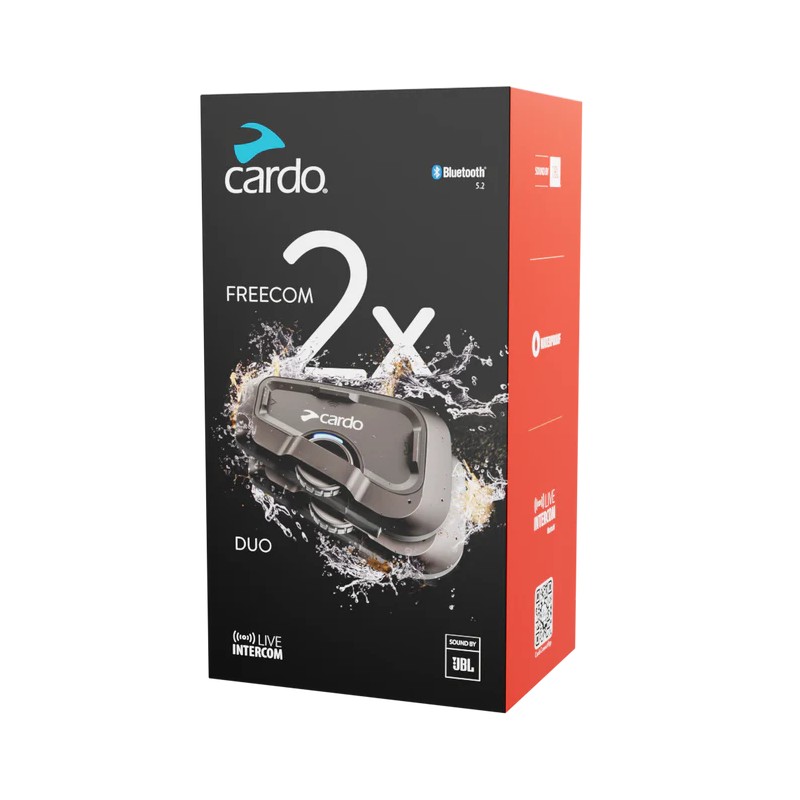 Cardo Freecom 2x Duo - motociklininkų pasikalbėjimo įranga kaina