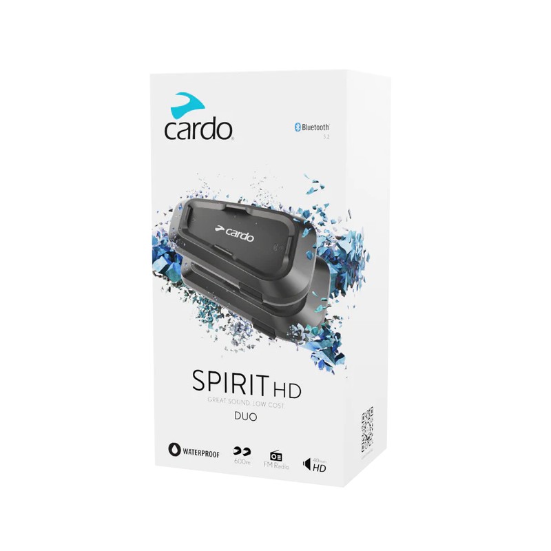 Cardo Spirit HD Duo - motociklininkų pasikalbėjimo įranga kaina