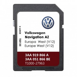 Volkswagen 3AA919866 RNS 315 SD kortelė 2020 Vakarų Europos žemėlapiai kaina