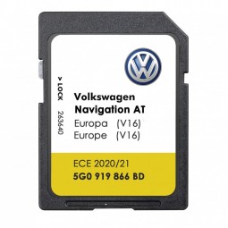 Volkswagen 5G0919866BS Discover Media AT MIB1 SD kortelė 2021 Europos žemėlapiai kaina