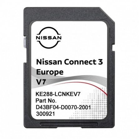 Nissan KE288-LCNKEV7 SD kortelė Connect 3 V7 2022 Europos žemėlapiai kaina