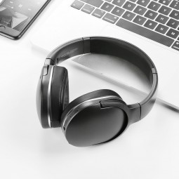 Baseus Encok D02 Wireless Headphone, Black - belaidės ausinės išsimokėtinai