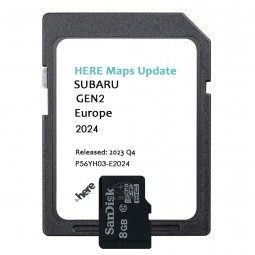 Subaru Gen2 P56YH03-E2024 Micro SD kortelė 2024 Europos žemėlapiai multimedijos sistemos GPS navigacijos žemėlapių atnaujinimas