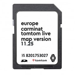 Renault 8201753027 Carminat TomTom Live 11.25 SD kortelė 2024 Europos žemėlapiai GPS žemėlapių atnaujinimas kaina