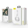 Baseus Encok D02 Wireless Headphone, White - belaidės ausinės lizingu