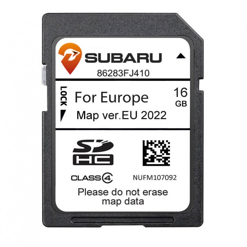 Subaru 86283-FJ410 Starlink Gen1 XV / Impreza MY12 SD kortelė 2022 Europa GPS navigacijos žemėlapių atnaujinimas kaina