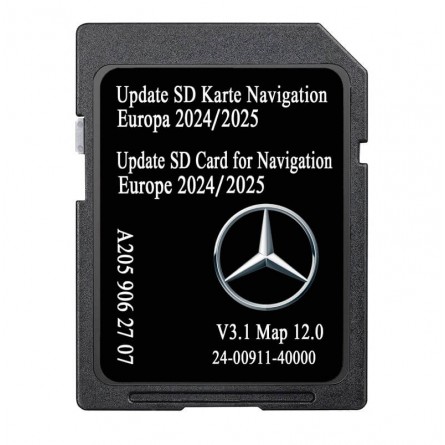 Mercedes Benz A2059062707 SD Card V12 2024 / 2025 Europa NTG 5.5 GPS navigacijos sistemos žemėlapiai kaina