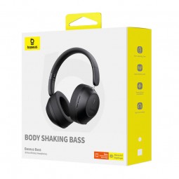 Baseus Bass 30 Max Wireless Headphone, Black - belaidės ausinės garantija