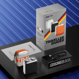 Metz Traveller Shaver MZXZ021, Orange - kelioninė belaidė elektrinė barzdaskutė lizingu