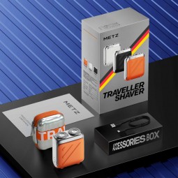 Metz Traveller Shaver MZXZ021, White - kelioninė belaidė elektrinė barzdaskutė garantija