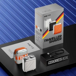 Metz Traveller Shaver MZXZ021, Black - kelioninė belaidė elektrinė barzdaskutė lizingu