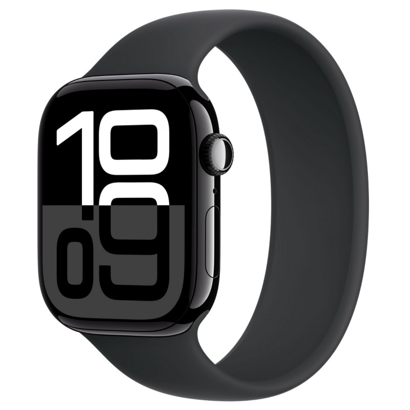 (Ekspozicinė) Apple Watch Series 10 GPS + Cellular 46mm Jet Black Aluminium Case with Black Sport Band - M/L kaina