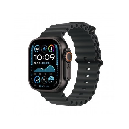 (Ekspozicinė) Apple Watch Ultra 2 GPS + Cellular, 49mm Black Titanium Case with Black Ocean Band kaina