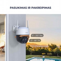 Detalizuotas kameros optikos ir sensoriaus vaizdas