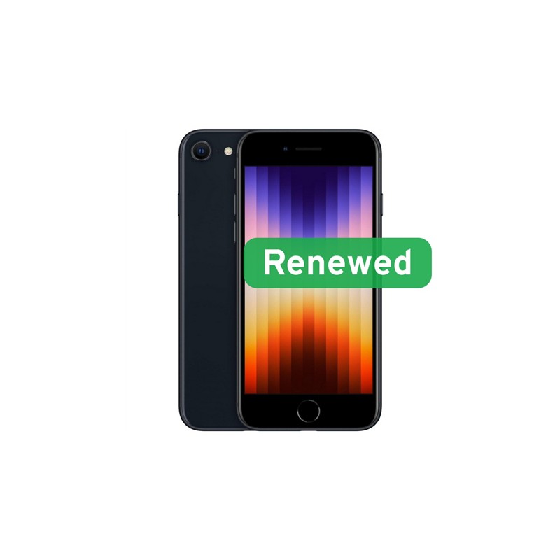 Apple Renewed iPhone SE (2022) Midnight 128GB – Atnaujintas C klasės