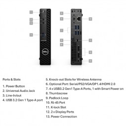 DELL Renewed OptiPlex 3090 stacionarus kompiuteris | i5-10500T | 8GB RAM | 256GB NVMe SSD | Win 11 Pro