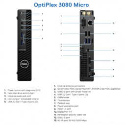 DELL Renewed OptiPlex 3080 Micro – kompaktiškas i5 kompiuteris su Windows 11 Pro