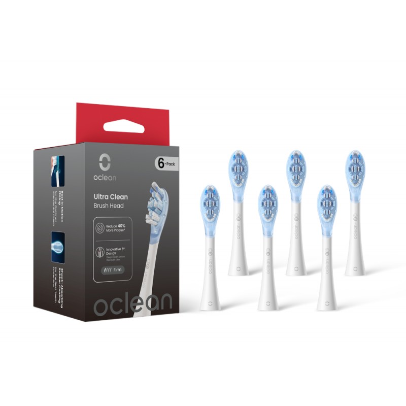 Oclean Ultra Clean UC03 W06 dantų šepetėlio galvutės (6 vnt.) baltos