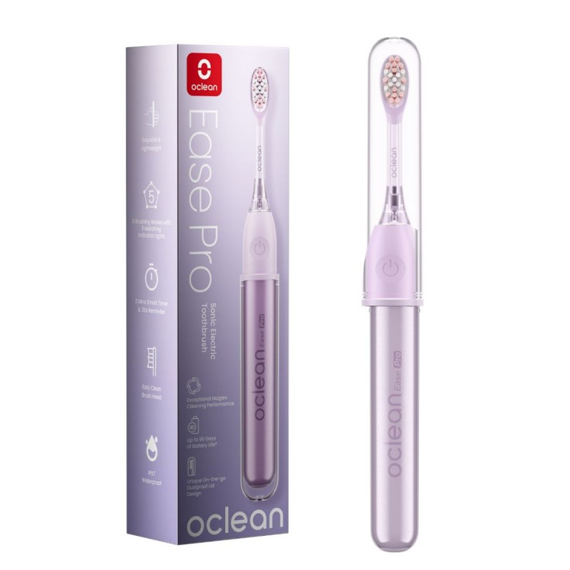 Oclean Ease Pro Purple: Ultragarsinis elektrinis dantų šepetėlis su Maglev technologija