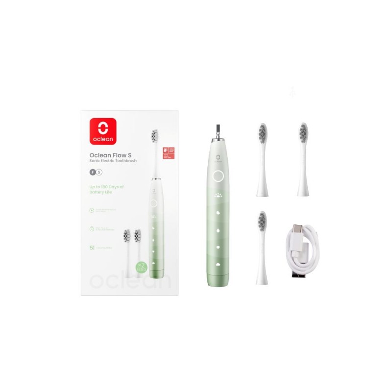 Oclean Flow S Green sonic elektrinis dantų šepetėlis