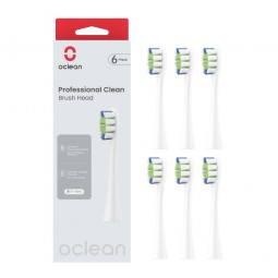 Oclean Professional Clean P1C1 W06 dantų šepetėlių galvutės 6 vnt. baltos