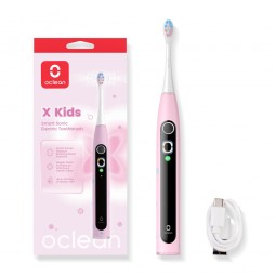 Oclean X Kids rožinis išmanusis garsinis elektrinis dantų šepetėlis vaikams