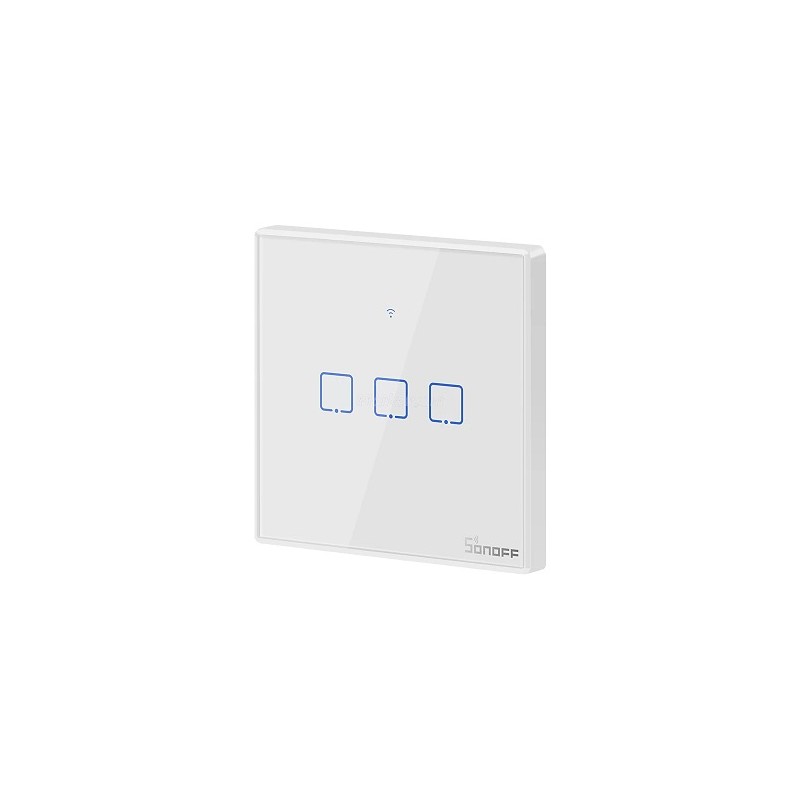 SONOFF TX T2EU3C išmanusis 3 kanalų Wi-Fi/RF sieninis jungiklis