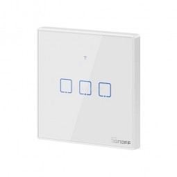 SONOFF TX T2EU3C išmanusis 3 kanalų Wi-Fi/RF sieninis jungiklis