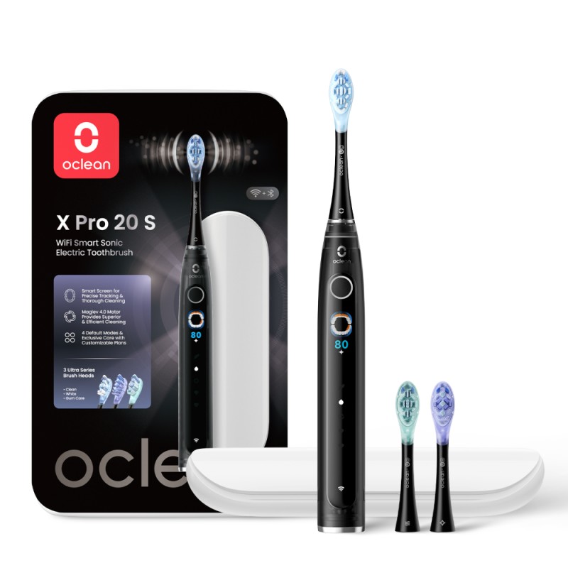 Oclean X Pro 20 S Black Išmanusis Sonic Elektrinis Dantų Šepetėlis