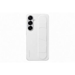 Samsung Galaxy S25 Plus stovintis dėklas su patogia rankena baltas