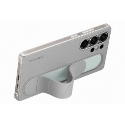Samsung Galaxy S25 Ultra dėklas su atrama ir dirželiu (pilkas)