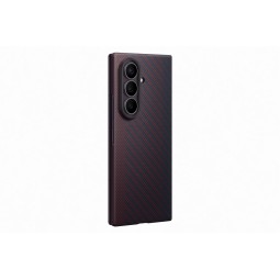 Samsung Galaxy Fold 8 Ultra Carbon Magnet dėklas raudonas