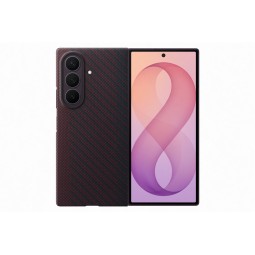 Samsung Galaxy Fold 8 Ultra Carbon Magnet dėklas raudonas