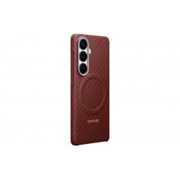 Samsung Galaxy S26 KS942SR Anglies Pluošto Magnetinis Dėklas Koralinė Raudona