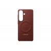 Samsung Galaxy S26 KS942SR Anglies Pluošto Magnetinis Dėklas Koralinė Raudona