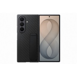 Samsung Galaxy Fold 8 Ultra Carbon Standing Dėklas su Stovu Juodas