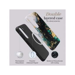 MIO Green Marble MagSafe Dėklas skirtas Samsung S25 Plus 5G
