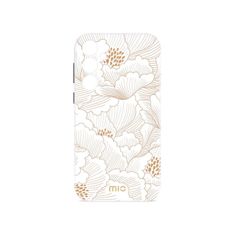 MIO White Roses MagSafe dėklas Samsung S25 5G telefonui