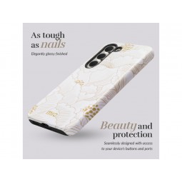 MIO White Roses MagSafe dėklas Samsung S25 5G telefonui