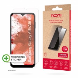 Toti 2D grūdintas stiklas Samsung Galaxy A15 / A15 5G ekranui
