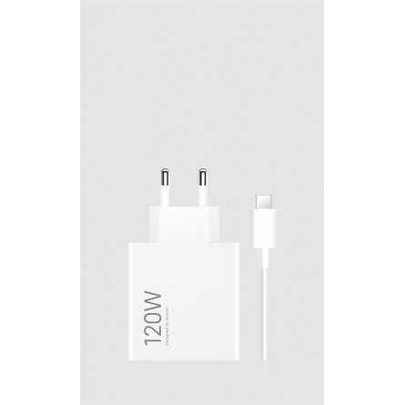 Xiaomi 120W HyperCharge greitojo įkrovimo komplektas (Type-A) baltas