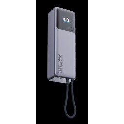 Xiaomi 165W Power Bank 10000mAh: Nešiojamas Įkroviklis su Integruotu Laideliu