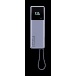 Xiaomi 165W Power Bank 10000mAh: Nešiojamas Įkroviklis su Integruotu Laideliu