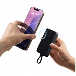 Xiaomi 33W magnetinė išorinė baterija 10000mAh su integruotu laidu pilka