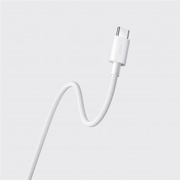 Xiaomi Pintas USB-C į USB-C Laidas (1m) – Greitam Įkrovimui Baltas