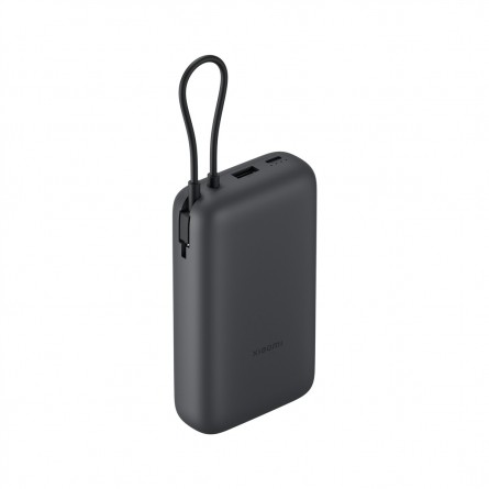 Xiaomi Power Bank 20000mAh su Integruotu Laideliu – Tamsiai Pilka