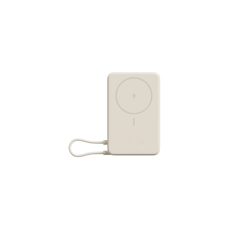 Xiaomi magnetinis Power Bank 10000 mAh su integruotu USB-C laidu smėlio spalvos