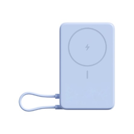 Xiaomi magnetinis išorinis akumuliatorius 10000 mAh su integruotu USB-C kabeliu mėlynas